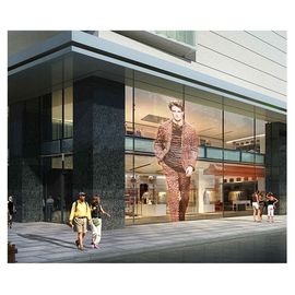 Aluminum Transparent LED Screens Glass Shopping Mall Advertising Video Display